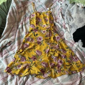 Xhilaration, Size XS, yellow floral dress